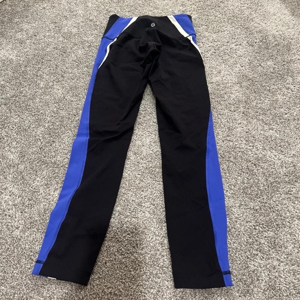 lululemon athletica Black and Blue Leggings